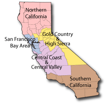 national parks in northern california map List Of Parks In California national parks in northern california map